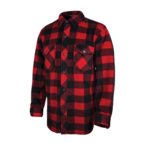 Chemise &agrave; carreaux en molleton solaire, Hommes, Grand, Rouge Dufferin Supply