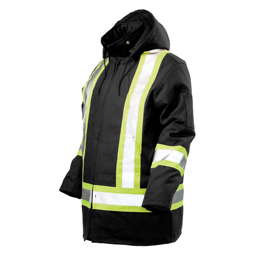 Safety Parka, Black, Large Dufferin Supply