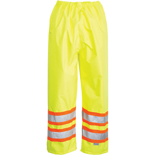 Open Road&reg; Waist Pants, Polyester, Small, High Visibility Lime-Yellow Dufferin Supply