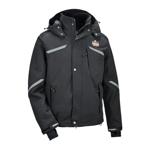 N-Ferno&reg; 6466 Thermal Jacket, Men's, Small, Black Dufferin Supply