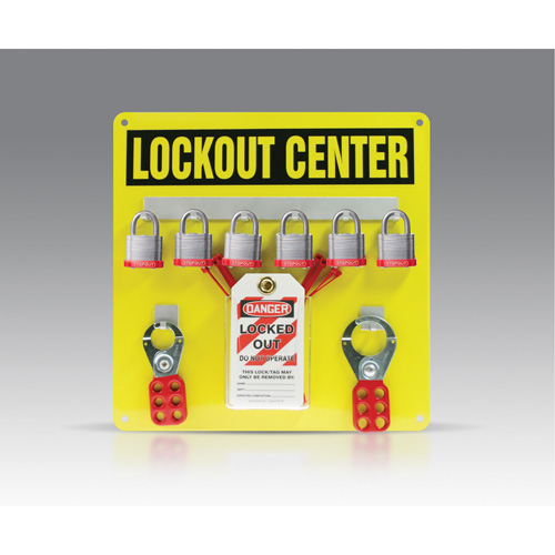 Trousse de plaquette de suspension, Cadenas Acier lamin&eacute;, Capacit&eacute; de 6, Cadenas Compris Dufferin Supply