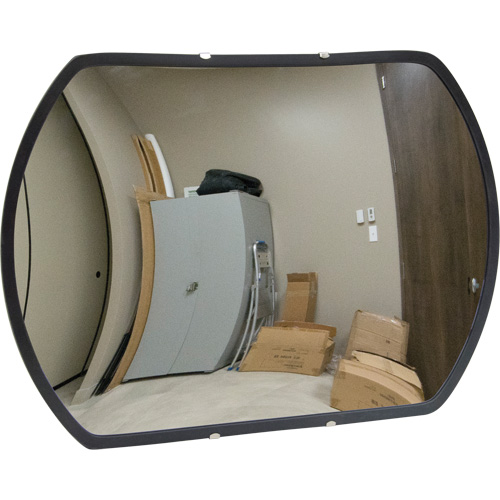 Roundtangular Convex Mirror with Bracket, 12" H x 18" W, Indoor/Outdoor Dufferin Supply