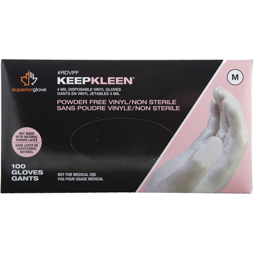 Disposable Gloves, Small, Vinyl, 4-mil, Powder-Free, White Dufferin Supply