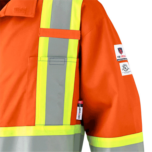 7702 FR Hi-Vis Safety Coveralls, Size 36, Orange Dufferin Supply