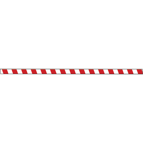 Marqueur robuste pour le sol Tough-Mark, Rectangle, 48" lo x 3" la, Rouge et blanc, Poly&eacute;thyl&egrave;ne Dufferin Supply