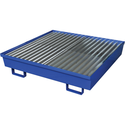 Steel Spill Containment Pallet, 92 US gal. Spill Capacity, 54" x 54.25" x 12" Dufferin Supply