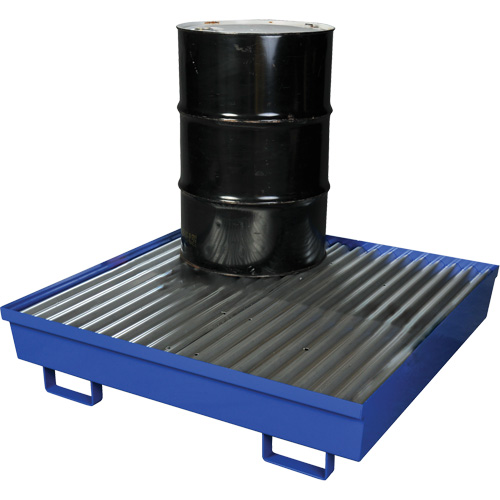 Steel Spill Containment Pallet, 92 US gal. Spill Capacity, 54" x 54.25" x 12" Dufferin Supply