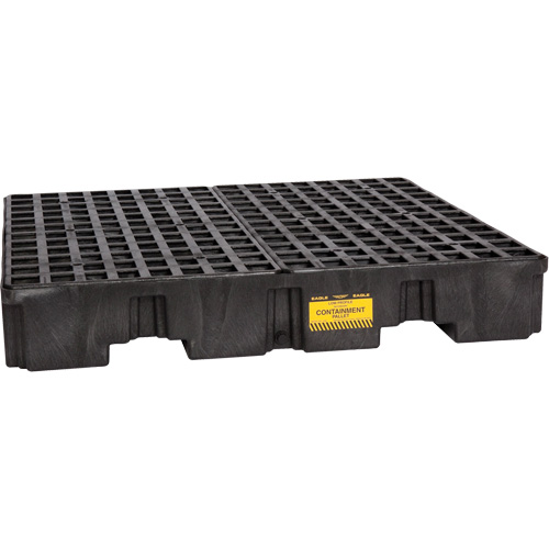 Spill Containment Pallet, 66 US gal. Spill Capacity, 51.5" x 51.5" x 8" Dufferin Supply