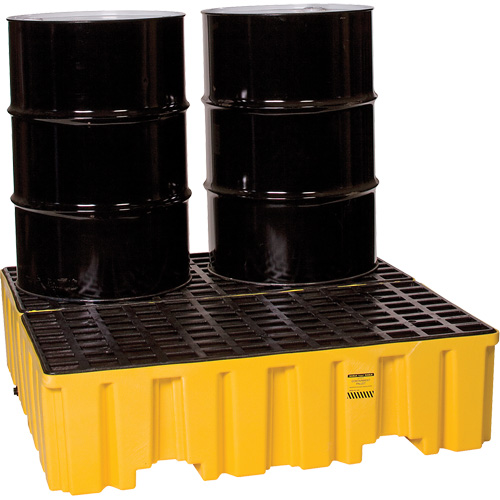Palette de confinement des d&eacute;versements, Capacit&eacute; de d&eacute;versement 132 gal. US, 51" x 52,5" x 13,75" Dufferin Supply