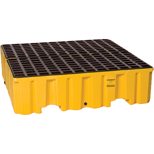 Palette de confinement des d&eacute;versements, Capacit&eacute; de d&eacute;versement 132 gal. US, 51" x 52,5" x 13,75" Dufferin Supply