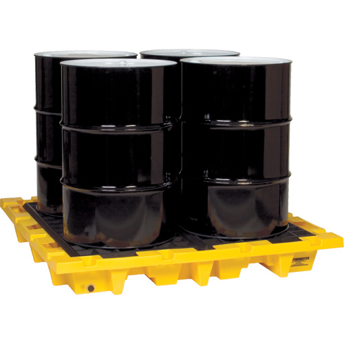 Spill Containment Pallet, 66 US gal. Spill Capacity, 58.5" x 58.5" x 7.75" Dufferin Supply