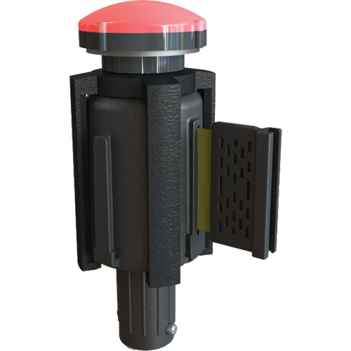 PLUS Barrier System Strobe Light Bracket & Red Strobe Light, Black Dufferin Supply