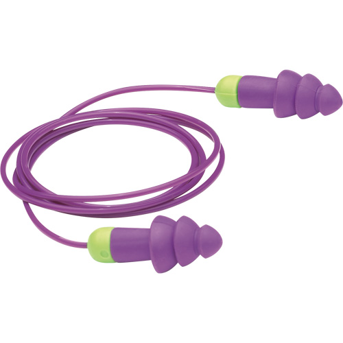 Bouchons d'oreilles r&eacute;utilisables Rockets, Avec cordon, Vrac - Sac en poly, 27 dB NRR, Taille unique Dufferin Supply