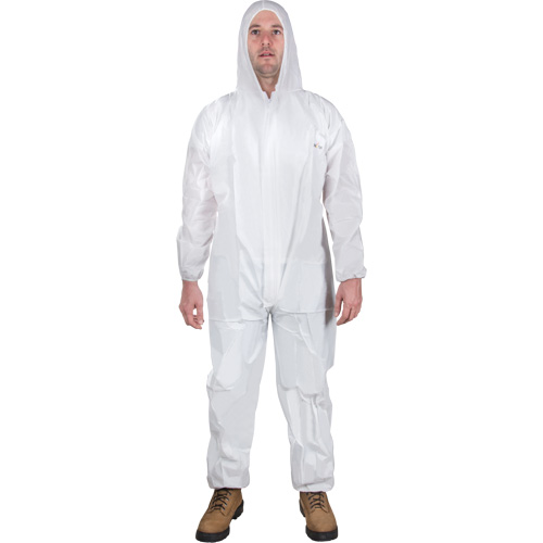 Hooded Coveralls, Medium, White, SMS Dufferin Supply