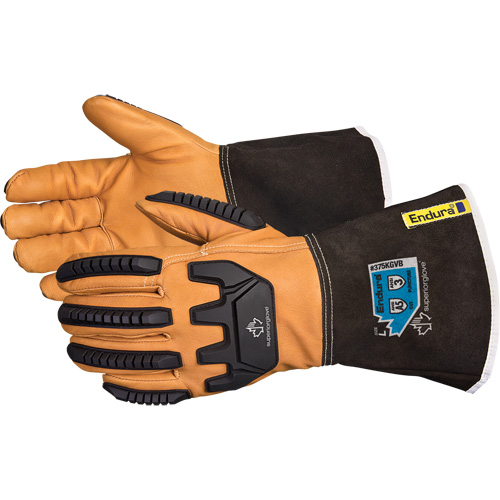 Gants de conducteur antichocs Endura, Petit, Paume en Cuir fleur de ch&egrave;vre, Kevlar Dufferin Supply
