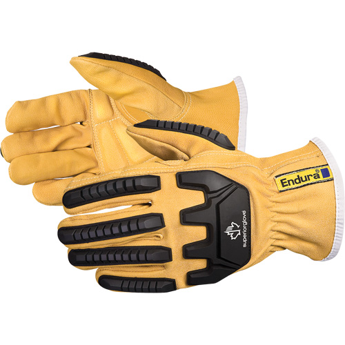 Gants de conducteur antichocs Endura, T-petit, Paume en Cuir fleur de ch&egrave;vre, Kevlar Dufferin Supply
