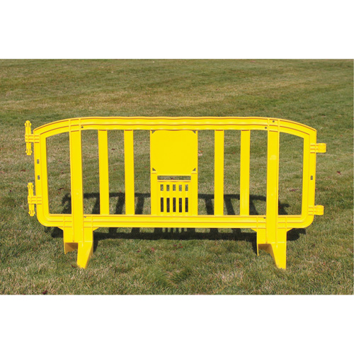 Movit Barricade, Interlocking, 78" L x 39" H, Yellow Dufferin Supply