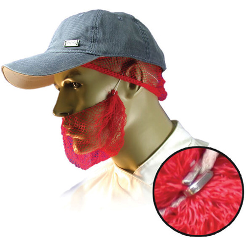 Disposable Beard Nets, Polypropylene, Red Dufferin Supply