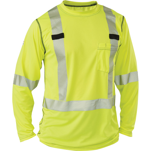 T-shirt &agrave; manches longues haute visibilit&eacute; Polartec Power Grid, Polyester, 2T-Grand, Jaune lime haute visibilit&eacute; Dufferin Supply