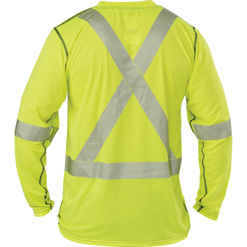 T-shirt &agrave; manches longues haute visibilit&eacute; Polartec Power Grid, Polyester, 2T-Grand, Jaune lime haute visibilit&eacute; Dufferin Supply