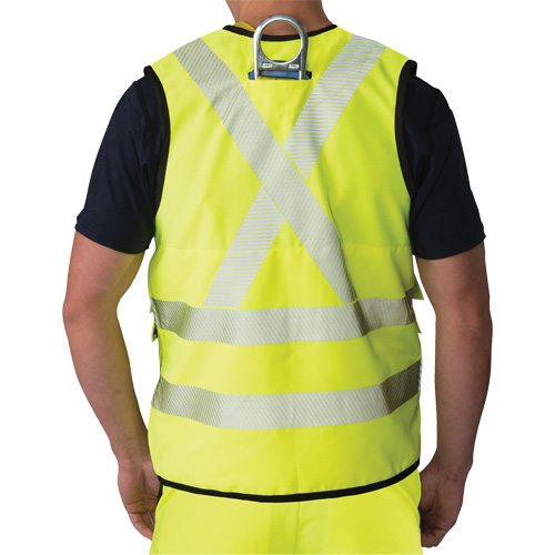Veste antid&eacute;chirure pour arpenteur, Jaune lime haute visibilit&eacute;, Petit, Polyester Dufferin Supply
