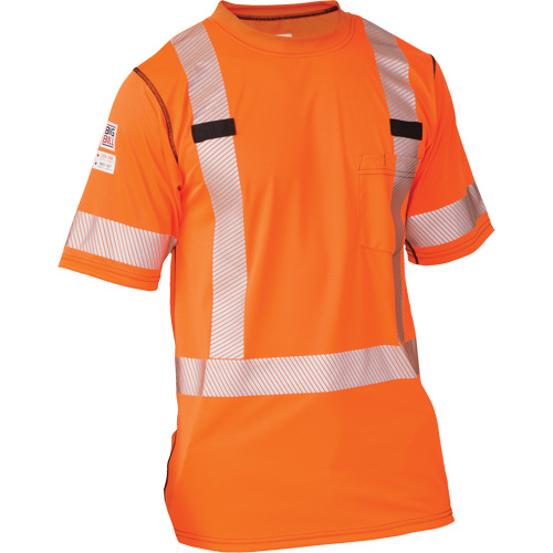 T-shirt &agrave; manches courtes haute visibilit&eacute; Polartec Power Grid, Polyester, Petit, Orange Dufferin Supply