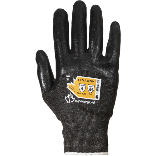 Ultrafine Composite Filament Fiber Knit Gloves, Size 5, 18 Gauge, Foam Nitrile Coated, TenActiv Shell, ASTM ANSI Level A4 Dufferin Supply