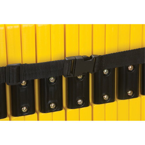 Barri&egrave;re mobile portative, 40" h x 13' lo, Jaune Dufferin Supply