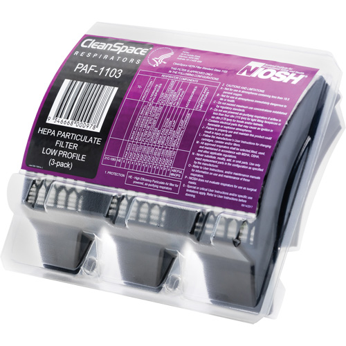 Low Profile HEPA Filters, Particulates, Pack of 3 Dufferin Supply