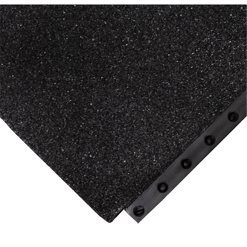Tapis antifatigue 24/Seven Locksafe, Textur&eacute;, 3' x 3' x 5/8", Noir, Nitrile Dufferin Supply