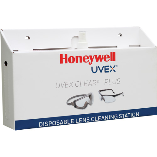 Poste de nettoyage jetable de lentilles Uvex Clear Plus, Carton, 16" lo x 3,19" p x 9,25" h Dufferin Supply