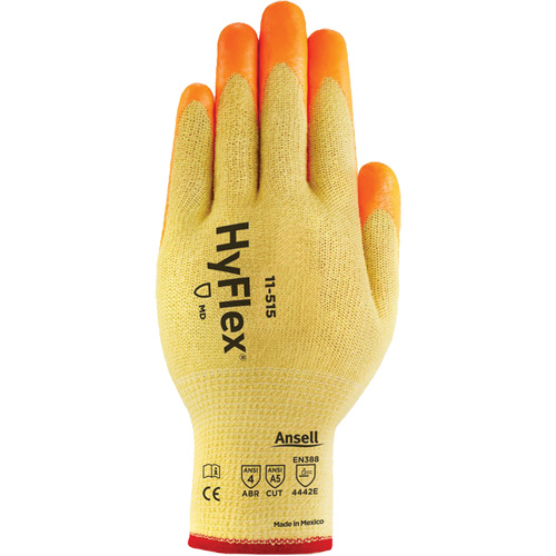 Gants haute visibilit&eacute; r&eacute;sistants aux coupures HyFlex, Taille 6, Calibre 13, Rev&ecirc;tement Mousse de nitrile, Enveloppe en Acier inoxydable/Kevlar/Spandex, ASTM ANSI niveau A5/EN 388 niveau E Dufferin Supply
