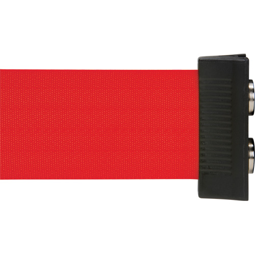 Barri&egrave;re &agrave; fixation murale avec ruban magn&eacute;tique, Acier, Fixation par vis, 7', Ruban Rouge Dufferin Supply