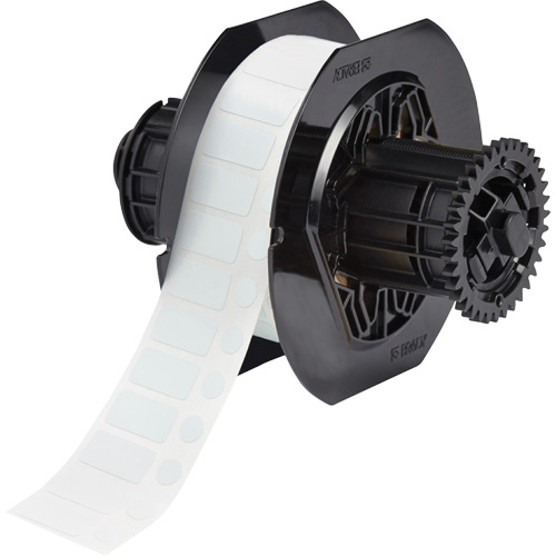 B33 Series Chemical Resistant Laboratory & Vial Top Labels, Polyester, 1" L x 0.5" H, White Dufferin Supply