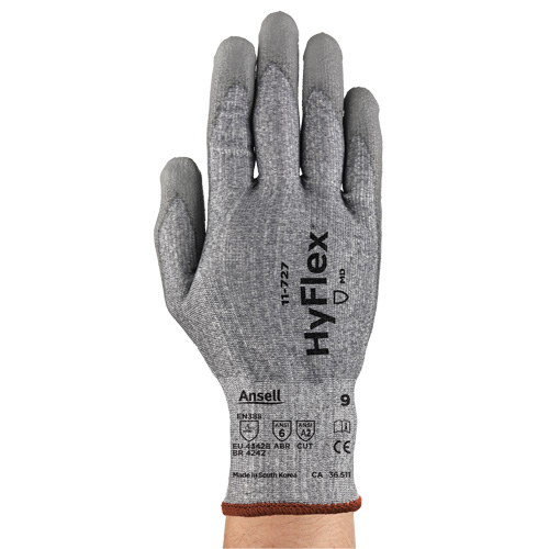 Gants r&eacute;sistant aux coupures HyFlex s&eacute;rie 11-727, Taille 10, Calibre 15, Rev&ecirc;tement Polyur&eacute;thane, Enveloppe en Intercept, ASTM ANSI niveau A2/EN 388 niveau B Dufferin Supply