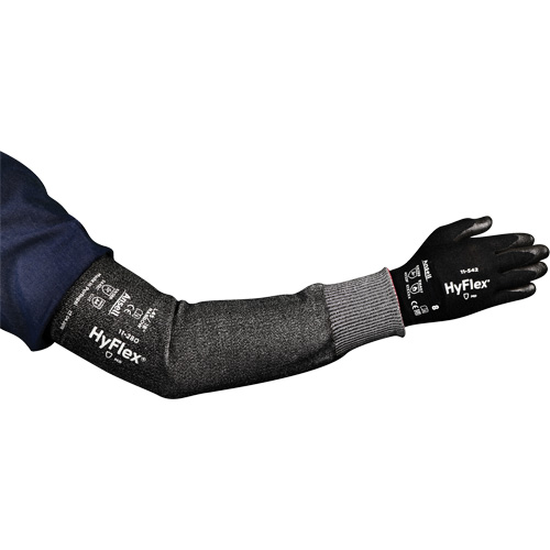Manchon &eacute;troit r&eacute;sistant aux coupures HyFlex s&eacute;rie 11-280, Intercept, 12", ASTM ANSI niveau A4, Gris Dufferin Supply
