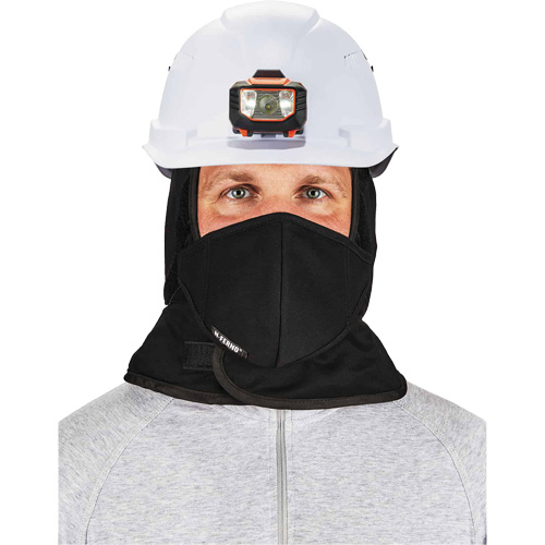 N-Ferno&reg; Winter Hard Hat Liner with Mouthpiece, Fleece Lining, One Size, Black Dufferin Supply