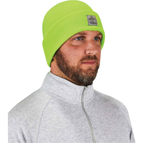 Bonnet en tricot c&ocirc;tel&eacute; N-Ferno, Taille unique, Vert lime haute visibilit&eacute; Dufferin Supply