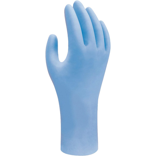 Gants jetables biod&eacute;gradable, T-petit, Nitrile, 2,5 mils, Sans poudre, Bleu Dufferin Supply