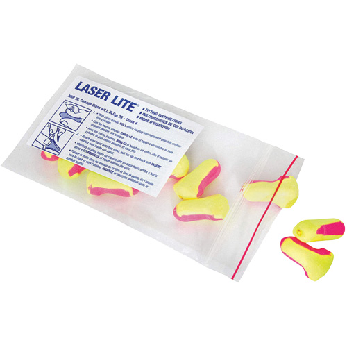 Howard Leight Laser Lite&reg; Single-Use Earplugs, Bulk - Polybag Dufferin Supply