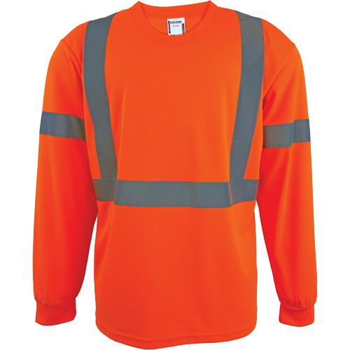 Chemise de s&eacute;curit&eacute; &agrave; manches longues, Polyester, 2T-Grand, Orange haute visibilit&eacute; Dufferin Supply