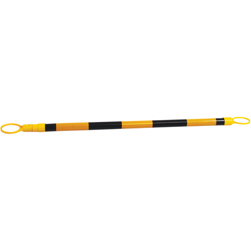 Retractable Cone Bar, 7'2" Extended Length, Black/Yellow Dufferin Supply