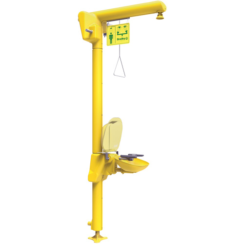 Halo Heat Trace Shower & Eye/Face Wash Unit, Pedestal Dufferin Supply