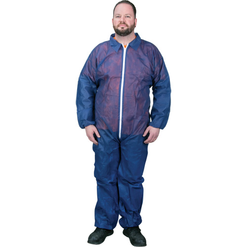 Coveralls, X-Large, Blue, Polypropylene Dufferin Supply