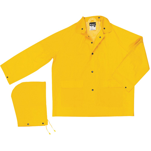 Imperm&eacute;able de s&eacute;rie classique avec capuchon amovible, Polyester/PVC, Petit, Jaune Dufferin Supply