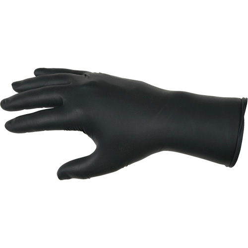 Gants jetables NitriShield Stealth Extra, Grand, Nitrile, 6 mils, Sans poudre, Noir Dufferin Supply