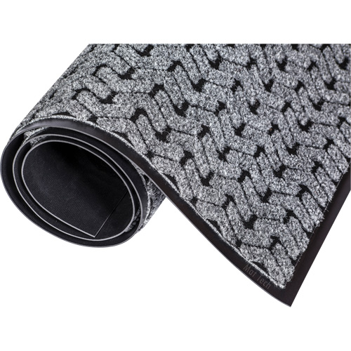 Tapis d'accueil Performance Tire-Track, Essuie-pieds/grattoir, 4' x 8' x 3/8", Gris Dufferin Supply