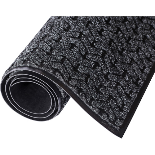 Tire-Track Performance Entrance Mats, Wiper/Scraper, 4' x 8' x 3/8", Charcoal Dufferin Supply