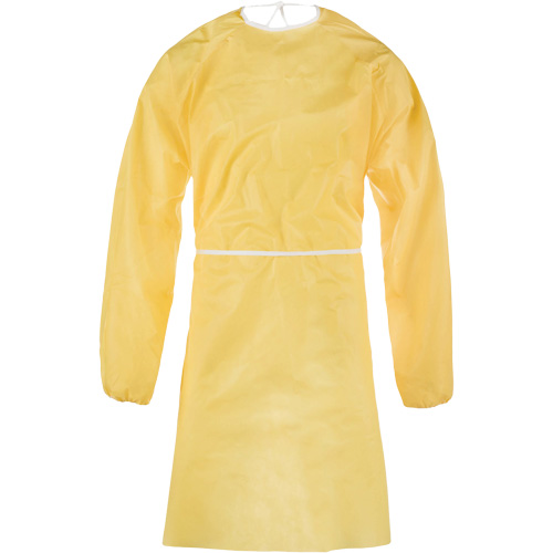 ChemMax&reg; 1 Gown, One Size, Yellow, Polyethylene/Polypropylene Dufferin Supply