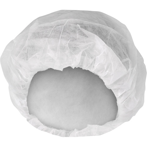 KleenGuard A10 Light-Duty Bouffant Caps, SMMMS, 21", White Dufferin Supply